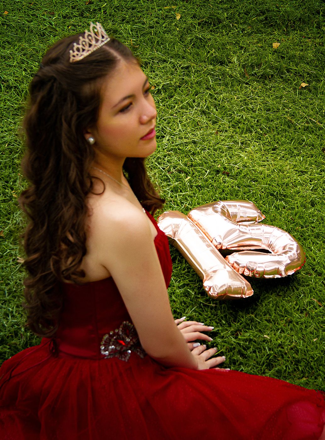 Quinceañera al atardecer